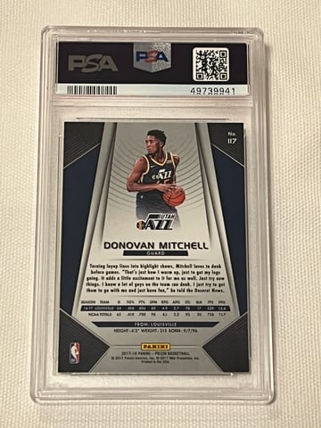2017 Prizm Donovan Mitchell Rookie #117 PSA10