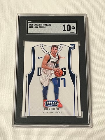 2018-10 Panini Threads Luka Doncic Rookie #101 SGC10