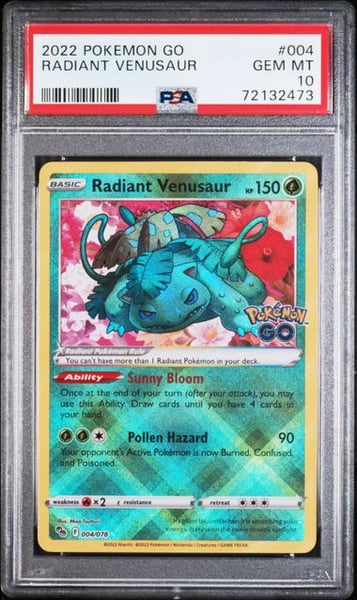 2022 POKEMON GO #004 RADIANT VENUSAUR PSA10