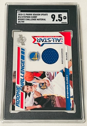 2010-11 Season Update Stephen Curry #14 Rookie Challenge Materials #29/799 SGC9.5